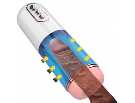 Masturbator wibrujący z ssaniem B Series Fox USB - 15